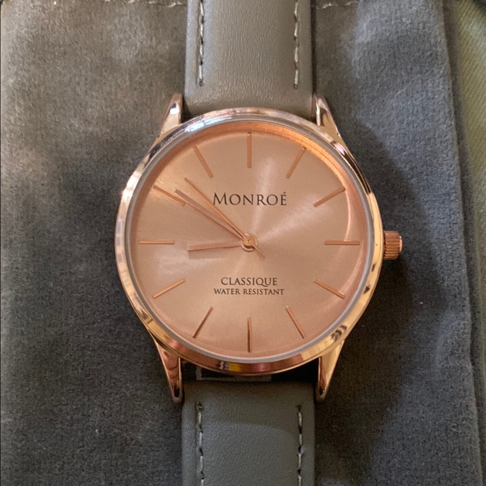 Monroe Rose Gold and Gray Watch